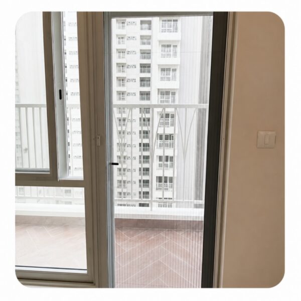 Door mosquito mesh with aluminum frame