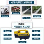 High pressure car washer machine with hose pipe and spray gun
