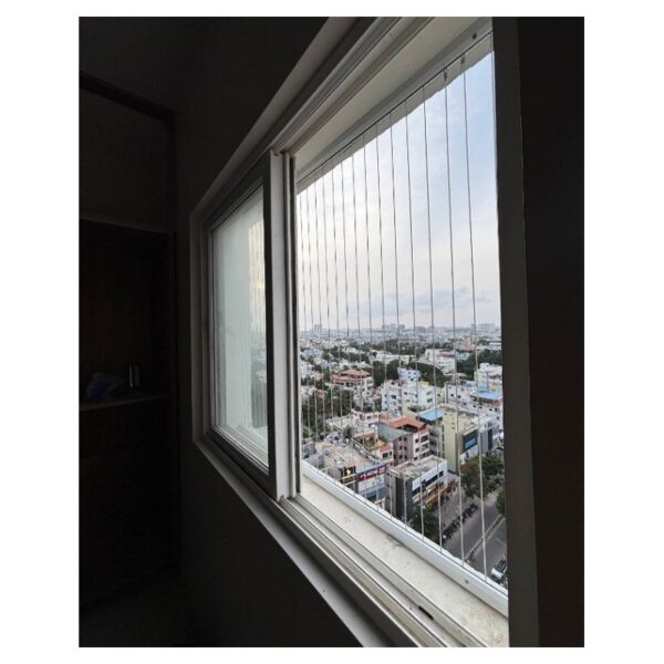 Window safety nets installation service in Yeswantpura for child safety, pigeon protection, and apartment window security in Bangalore
