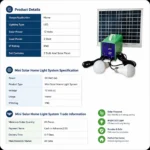 12 Volt Solar Home Lighting System with LED Bulbs