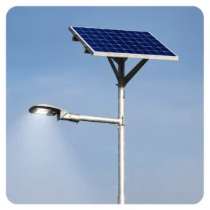 15 Watt Solar LED Street Light with high-efficiency solar panel for outdoor street lighting