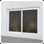Premium white UPVC sliding window with mosquito mesh for home ventilation and security