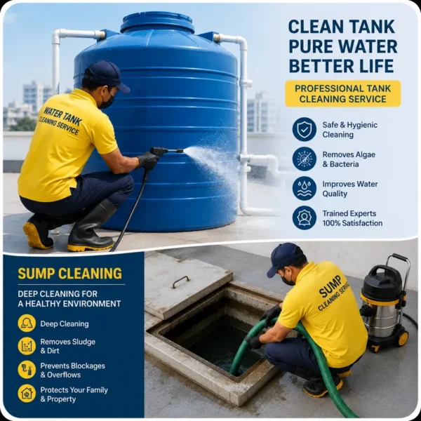 Professional Overhead Water Tank and Underground Sump Cleaning Services by Sunshine Water Tank Cleaning Services in JP Nagar Bangalore