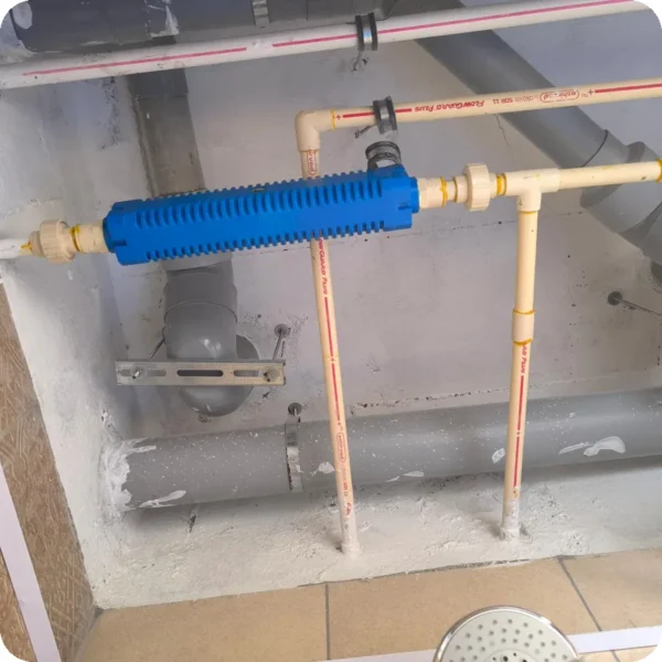 Soft Flow F1 installation in residential pipeline Bangalore