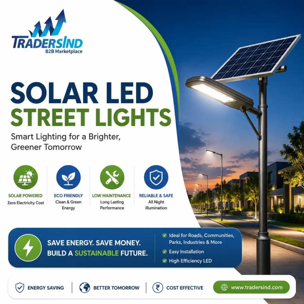 Solar LED Street Lights for energy-efficient outdoor lighting – TradersInd B2B Marketplace