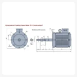 Cooling tower motor B5 construction mechanical dimensions drawing