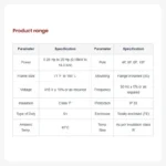 Cooling tower motor product range specifications from 0.25 HP to 25 HP