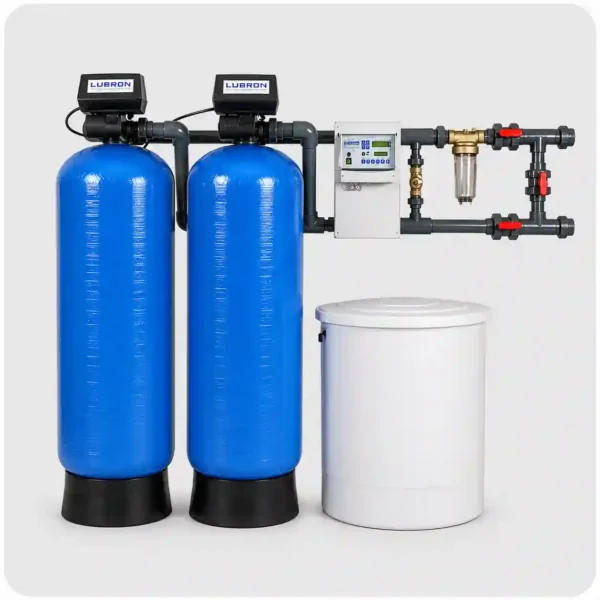 FRP water softener with digital control valve