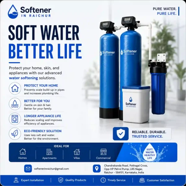 Industrial hard water softener installation project