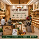 MITRA JESSORE Neem and Red Rose Wooden Comb Manufacturer factory with skilled craftsmen producing natural wooden combs
