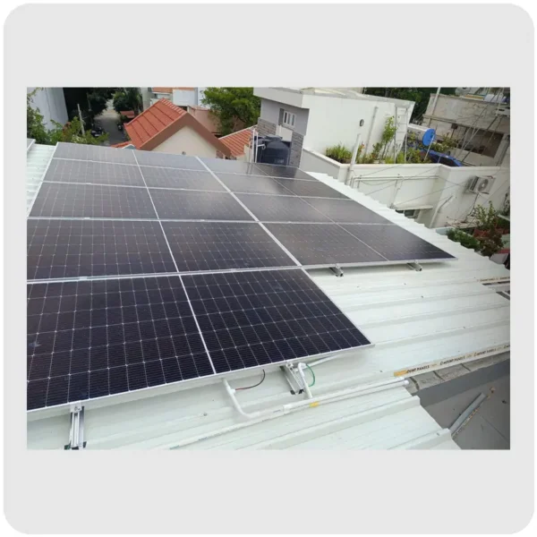 Residential rooftop solar panel installation by EcoZynth Innovations Pvt Ltd