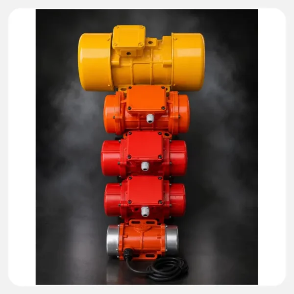 Speed Motors black industrial induction motor with red shaft and foot mounting