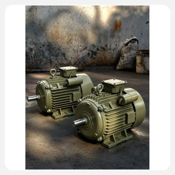 Speed Motors olive green industrial electric motors with foot mounting and terminal boxes