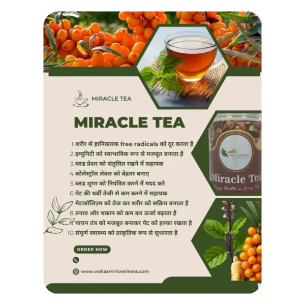 Wellaamrit Miracle Oil nutraceutical product highlighting the potential wellness benefits of sea buckthorn seed oil
