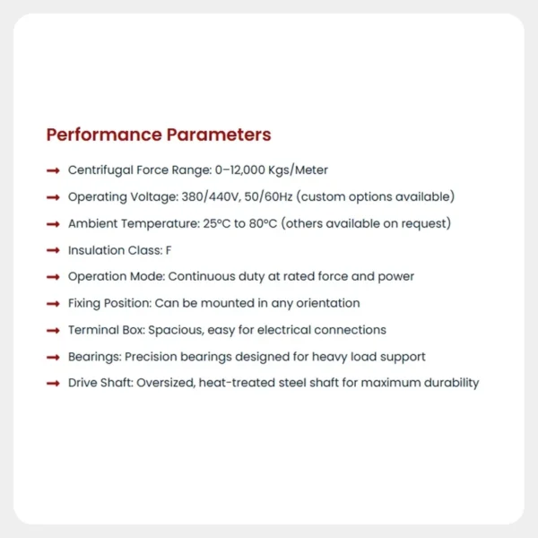 center-flange-vibratory-motor-performance-parameters