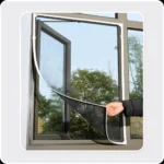 Magnetic mosquito mesh installation on window in Babusabpalya, Bangalore for effective mosquito protection and fresh airflow.