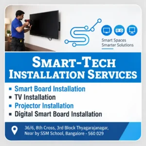 Smart-Tech installation services for smart boards, TVs and projectors