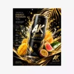 AK Juice Drink mixed fruit beverage can and packaging design