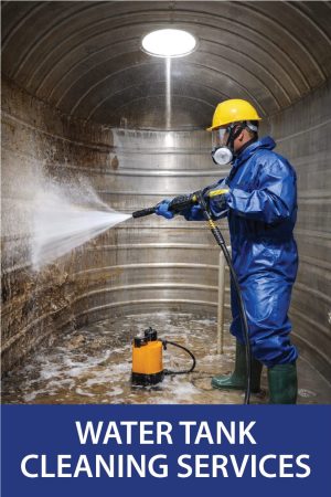 Water tank cleaning